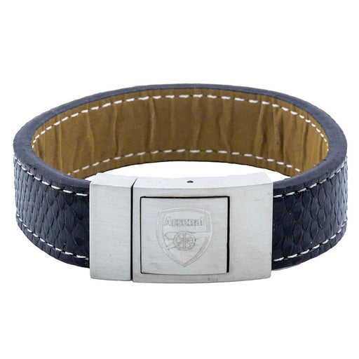 Arsenal FC Stitched Leather Bracelet