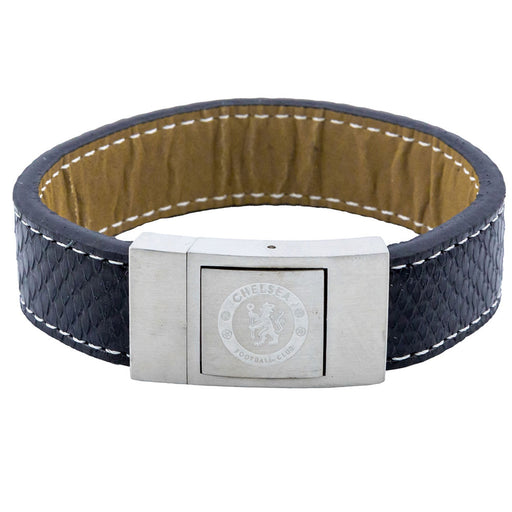 Chelsea FC Stitched Leather Bracelet