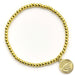 Manchester City FC Gold Finish Bead Bracelet