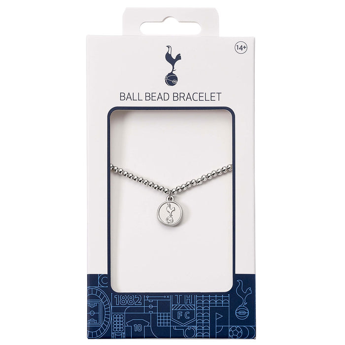 Tottenham Hotspur FC Silver Finish Bead Bracelet