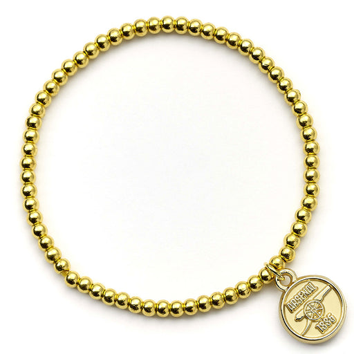 Arsenal FC Gold Finish Bead Bracelet