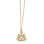 Newcastle United FC 18ct Gold Plated on Silver Pendant & Chain