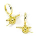 Arsenal FC Gold Finish Cannon Hoop Earrings