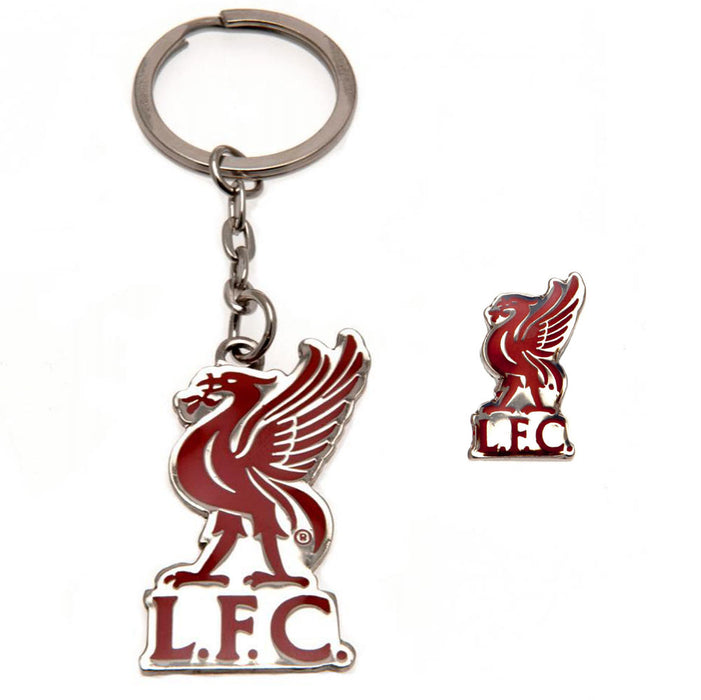 Liverpool FC Keyring & Badge Set