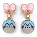 Pusheen Gold Plated Bow Drop Earrings