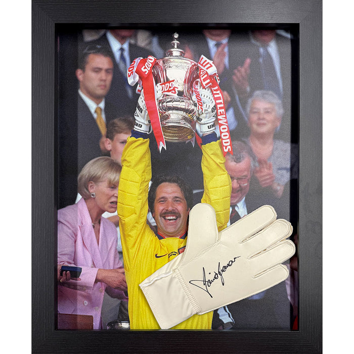 Arsenal FC Seaman Signed Glove (Framed)