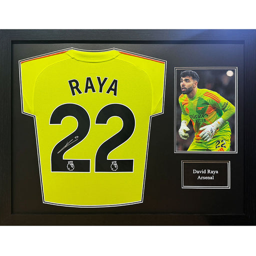 Arsenal FC Raya Signed Shirt (Framed)