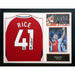 Arsenal FC Rice Signed Shirt (Framed)
