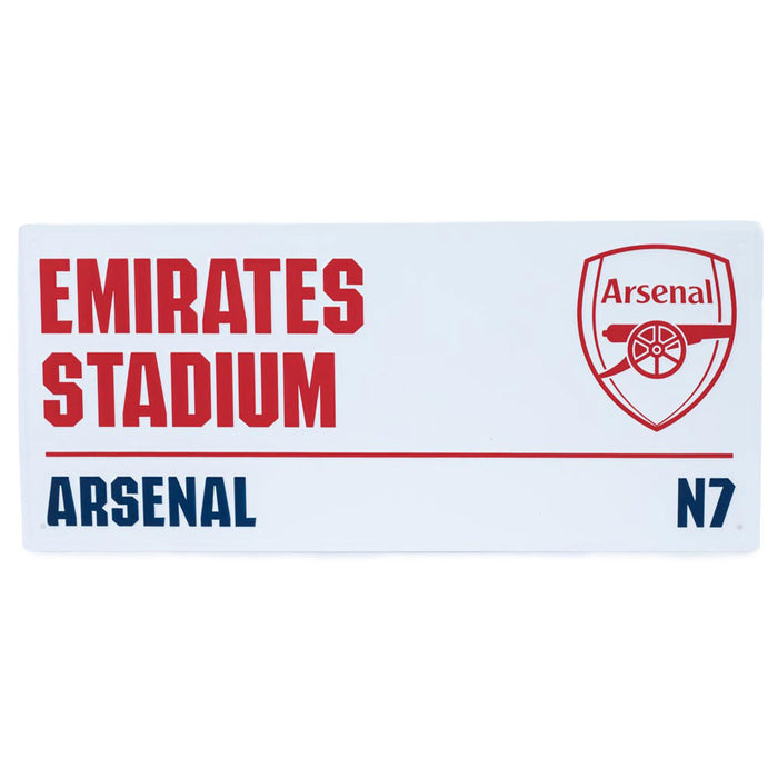 Arsenal FC White Street Sign