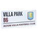 Aston Villa FC White Street Sign