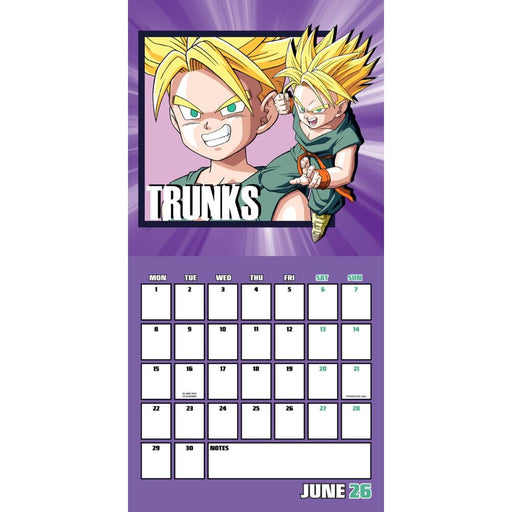 Dragon Ball Z Square Calendar 2026