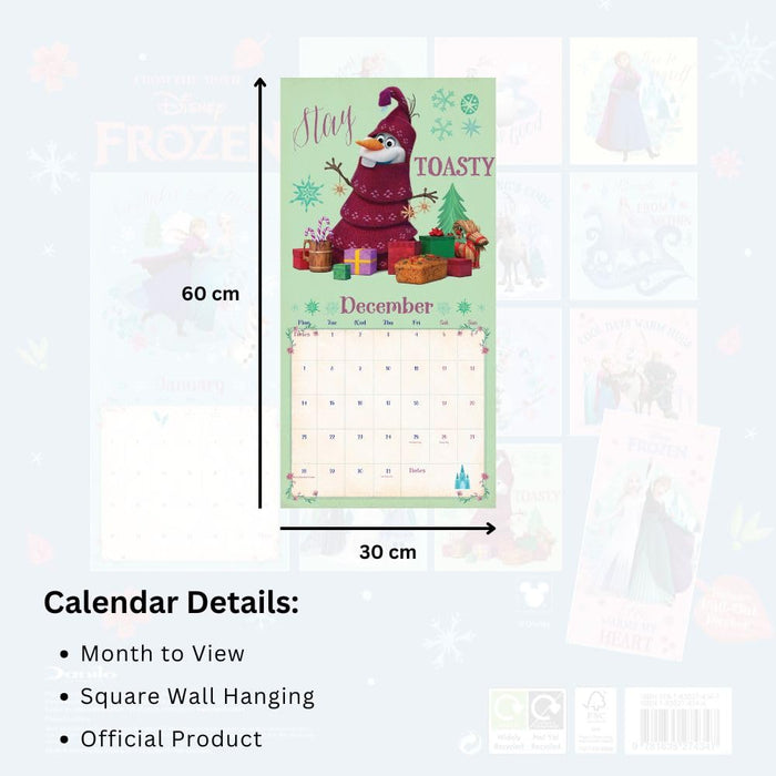 Frozen Square Calendar 2026