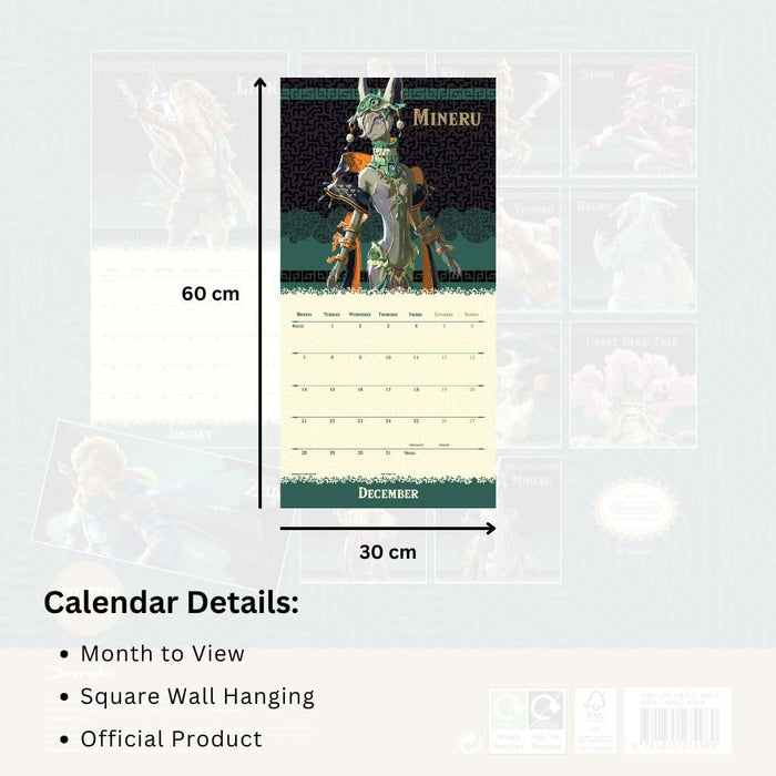The Legend Of Zelda Square Calendar 2026