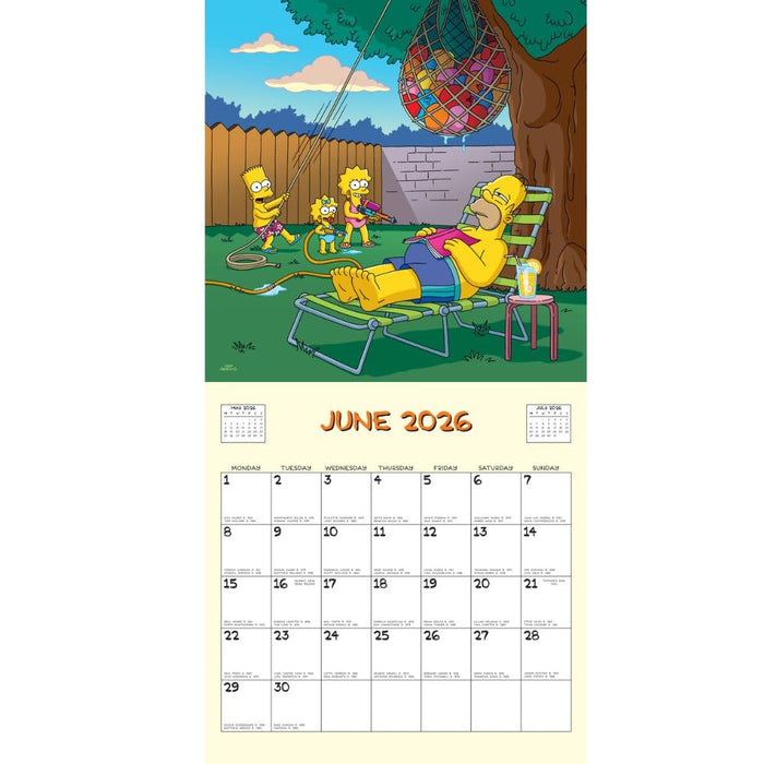 The Simpsons Square Calendar 2026