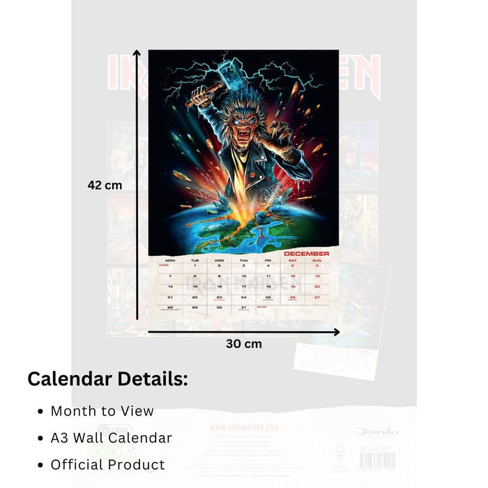 Iron Maiden A3 Calendar 2026