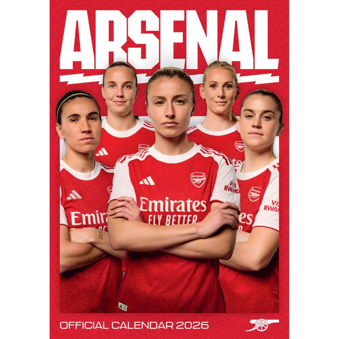 Arsenal WFC A3 Calendar 2026