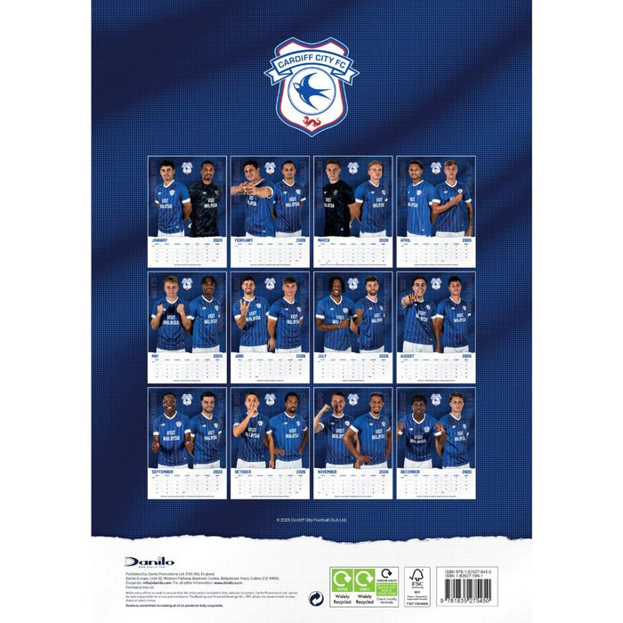 Cardiff City FC A3 Calendar 2026