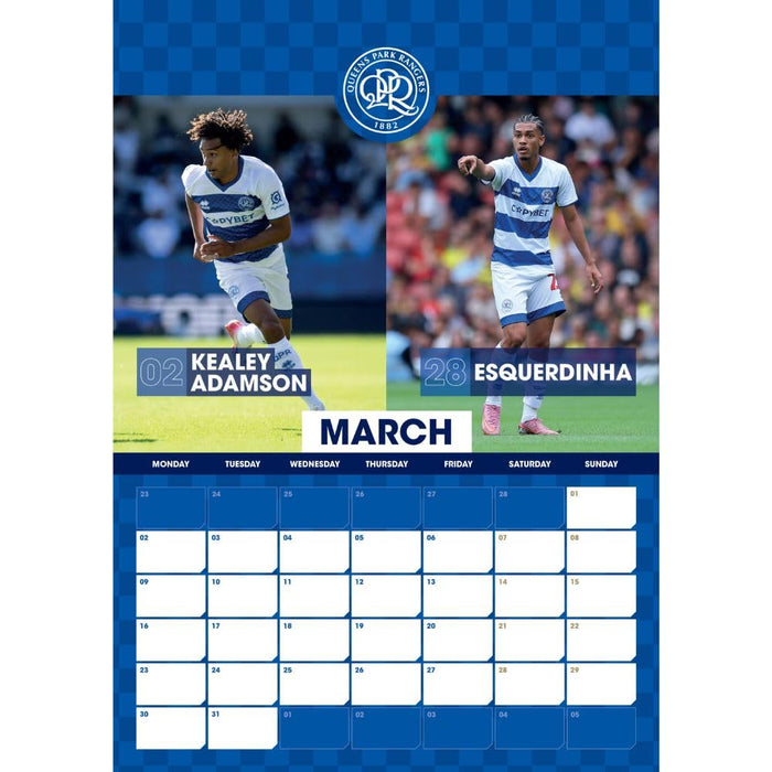 Queens Park Rangers FC A3 Calendar 2026