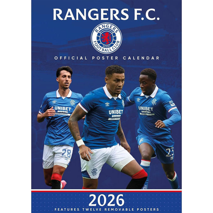 Rangers FC A3 Calendar 2026
