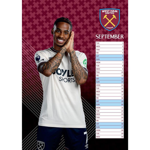 West Ham United FC A3 Calendar 2026