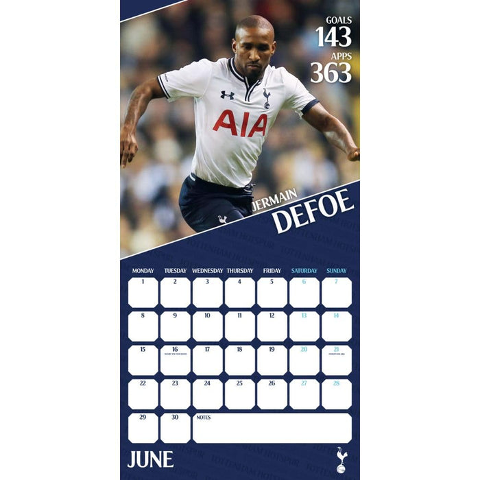Tottenham Hotspur FC Legends Square Calendar 2026