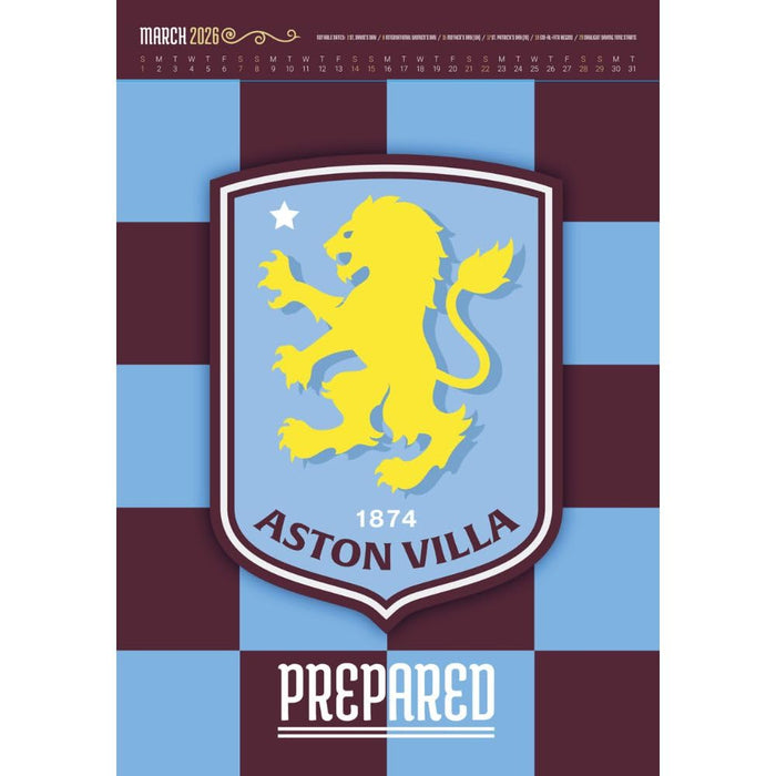 Aston Villa FC Deluxe Calendar 2026