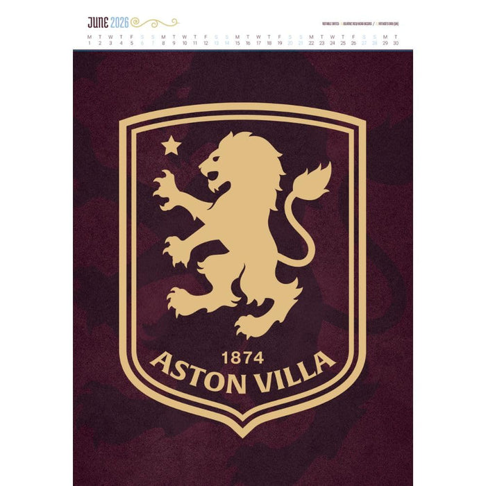 Aston Villa FC Deluxe Calendar 2026