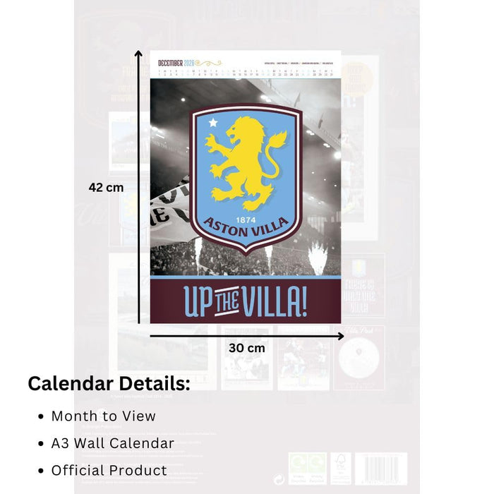 Aston Villa FC Deluxe Calendar 2026