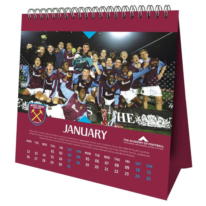 West Ham United FC Desktop Calendar 2026