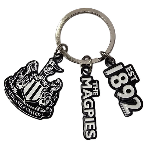 Newcastle United FC 3 Charm Keyring
