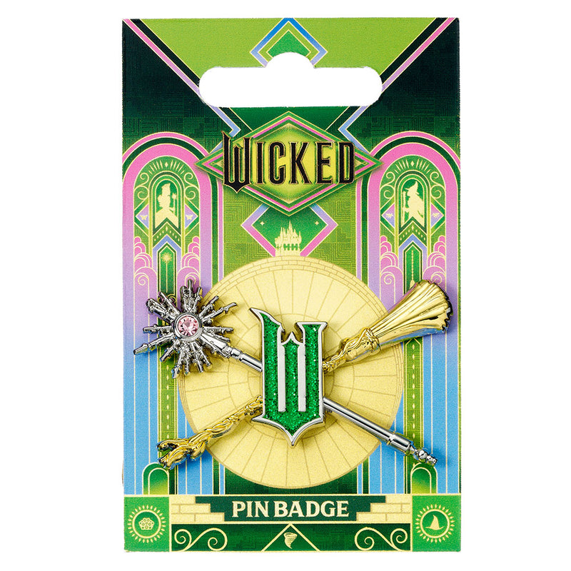 Wicked Wand & Broomstick Badge