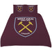 West Ham United FC Crest Double Duvet Set