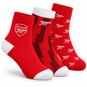 Arsenal FC 3pk Adults Fashion Socks 7-11