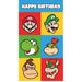 Super Mario Birthday Card With Stickers