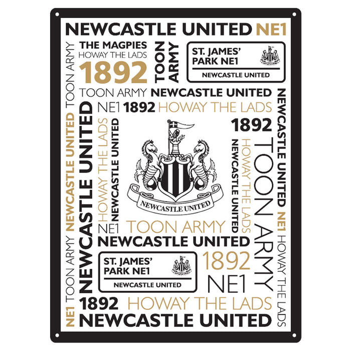Newcastle United FC Large Montage Sign