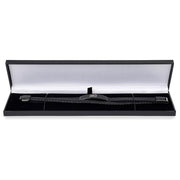 Aston Villa FC Black IP Leather Bracelet
