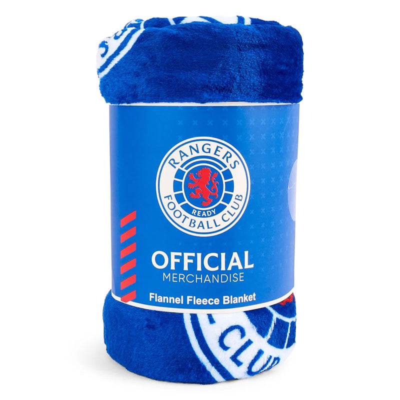 Rangers FC Multi Crest Fleece Blanket