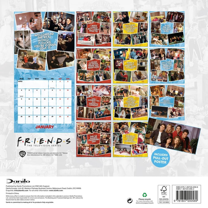 Friends Square Calendar 2027