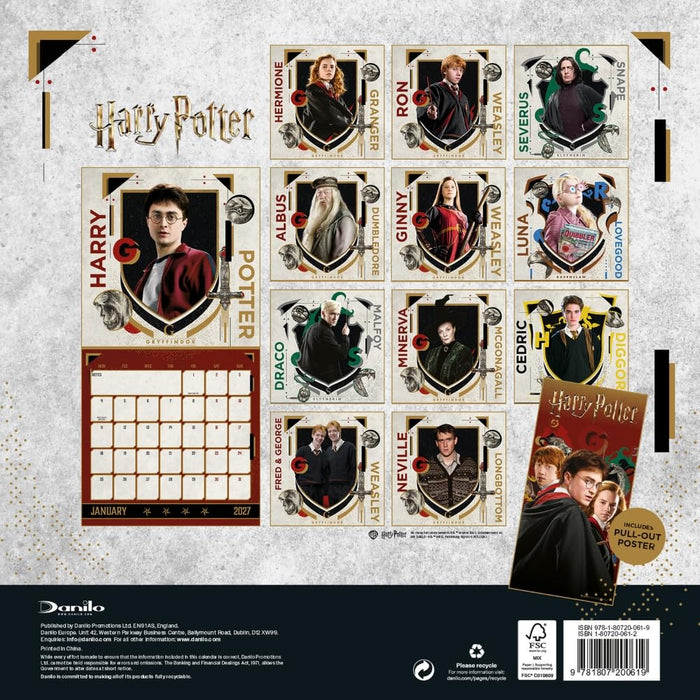 Harry Potter Square Calendar 2027