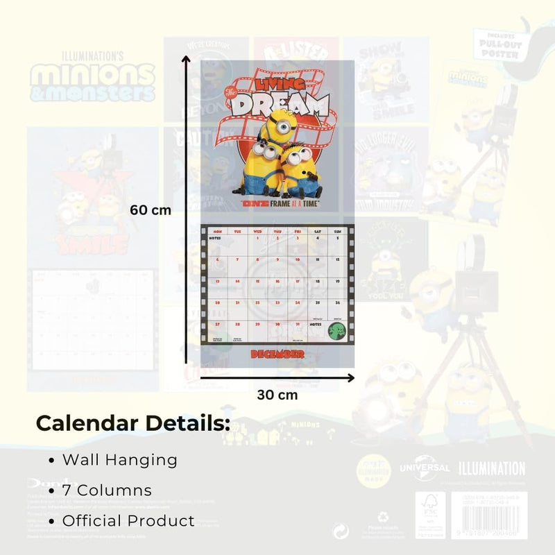 Minions Square Calendar 2027
