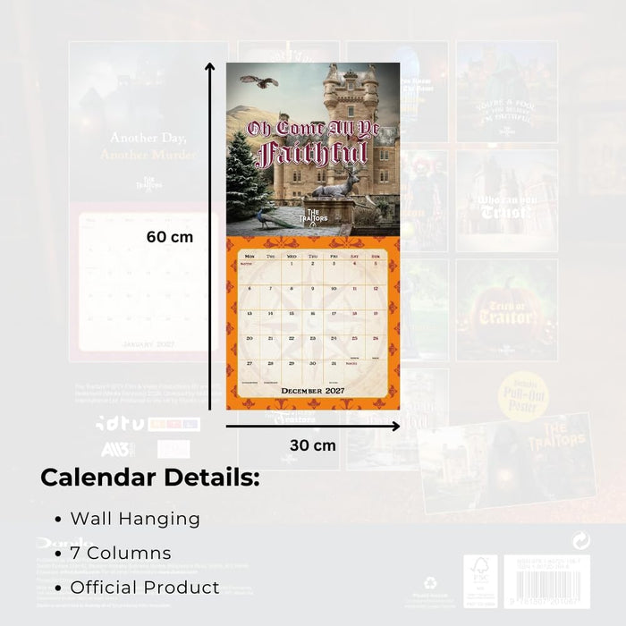 The Traitors Square Calendar 2027