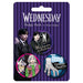 Wednesday 3 Button Badges