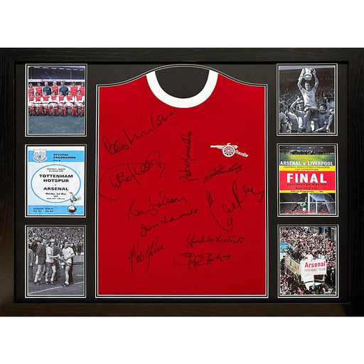 Arsenal FC 1971 Double Winners Signed Shirt (Framed) - Excellent Pick