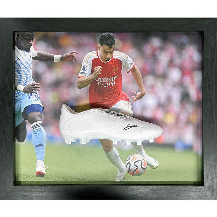 Arsenal FC Martinelli Signed Boot (Framed) - Excellent Pick