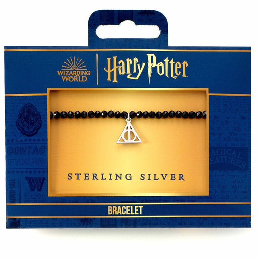 Harry Potter Stone Bracelet With Sterling Silver Charm Deathly Hallows - Excellent Pick