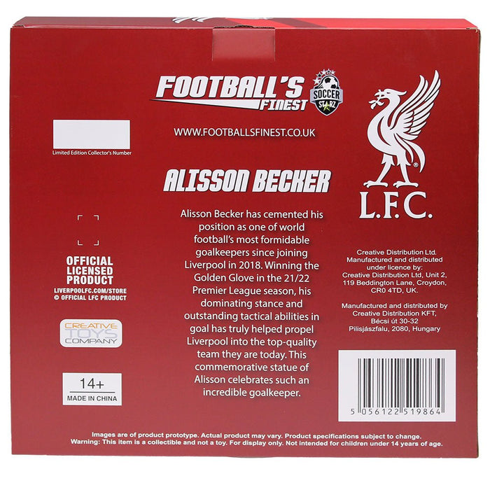 Liverpool FC Football's Finest Alisson Becker Premium 60cm Statue - Excellent Pick