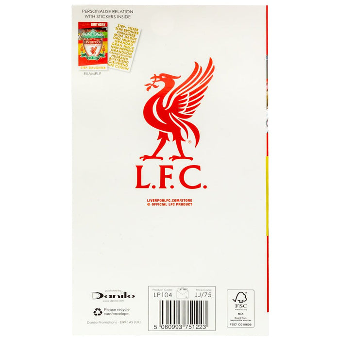 Liverpool FC Personalised Birthday Card - Excellent Pick
