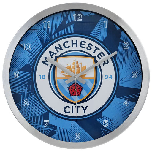 Manchester City FC Geo Metal Wall Clock - Excellent Pick