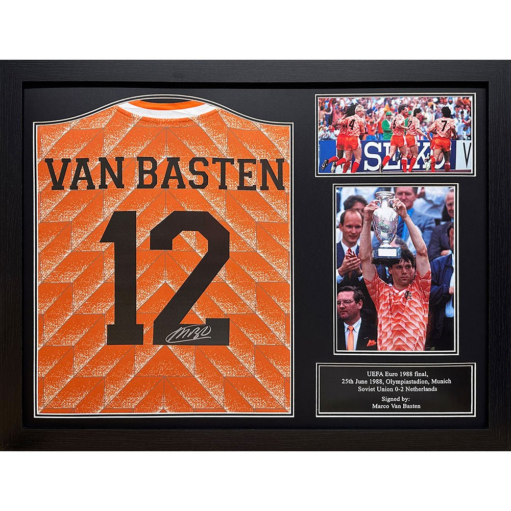 Netherlands Van Basten Retro Signed Shirt (Framed) - Excellent Pick