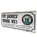 Newcastle United FC Street Sign Retro - Excellent Pick